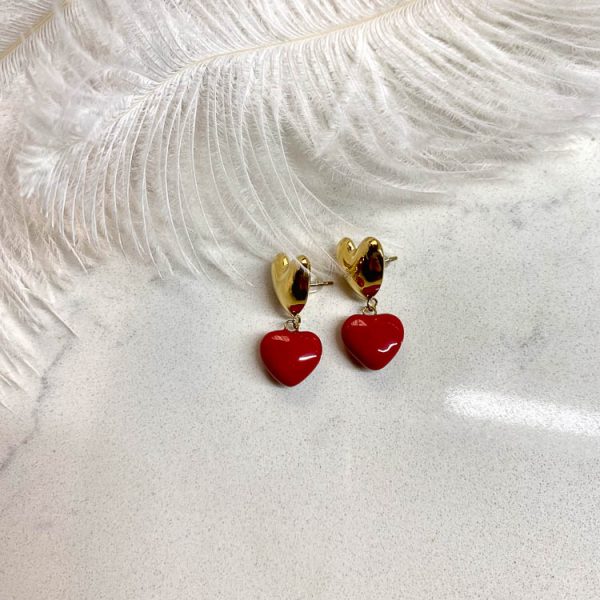 Σκουλαρίκια Red Heart