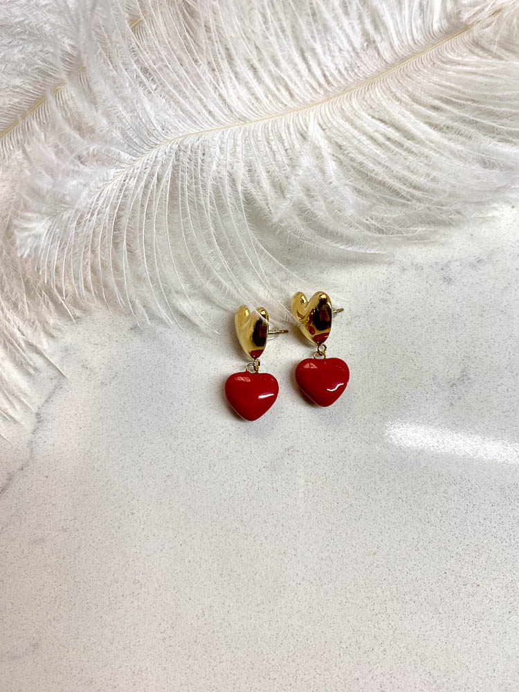 Σκουλαρίκια Red Heart